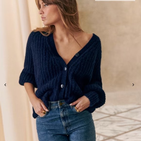 sezane Sweaters - Sézane BASILE CARDIGAN | Navy Blue